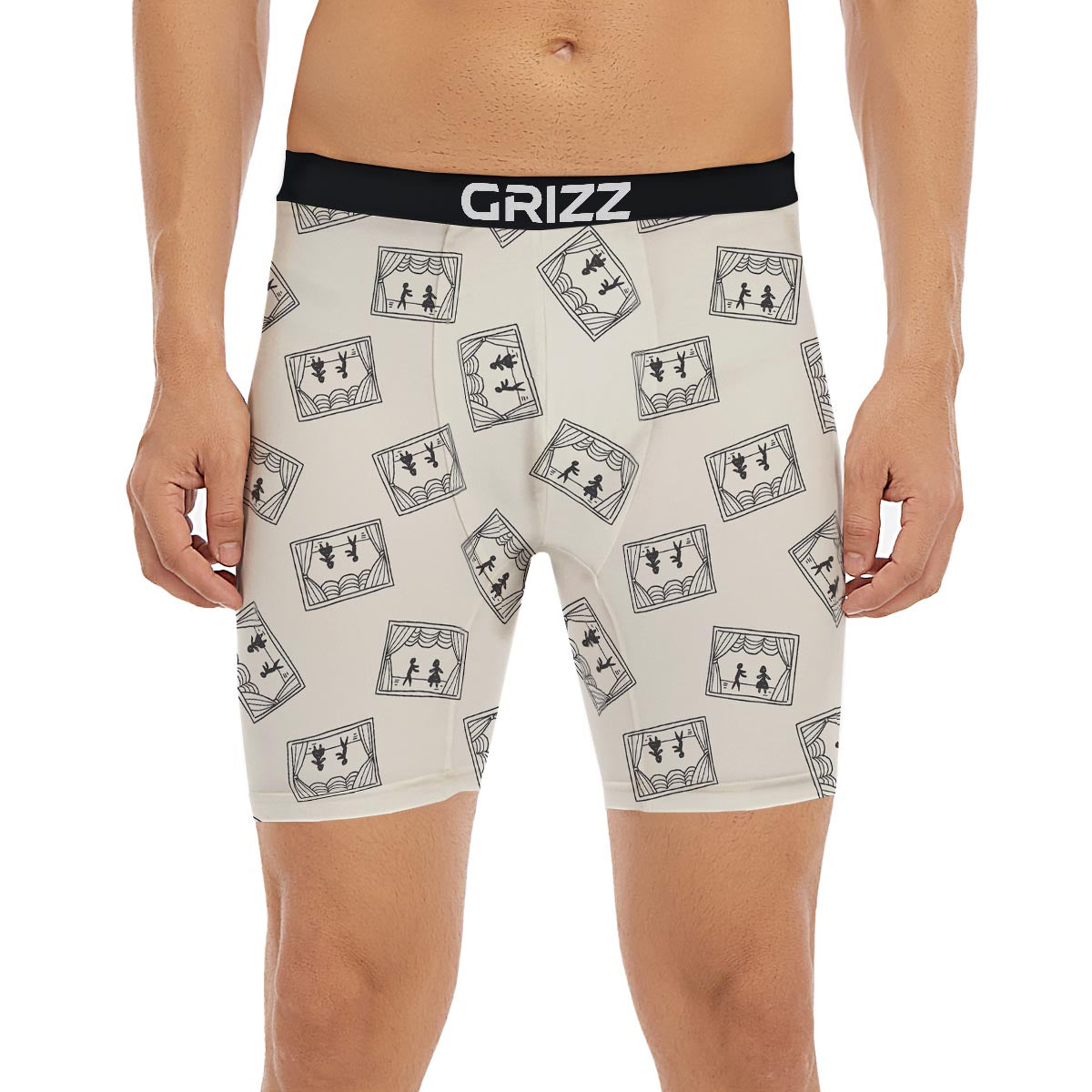 Stage Theater Print Pattern Boxer Briefs-grizzshop