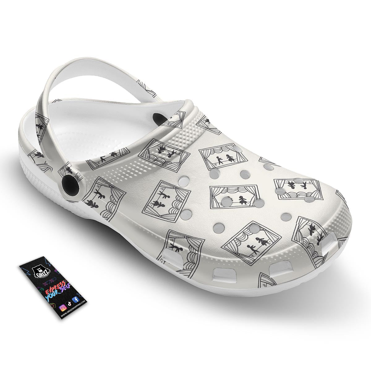 Stage Theater Print Pattern Clog-grizzshop