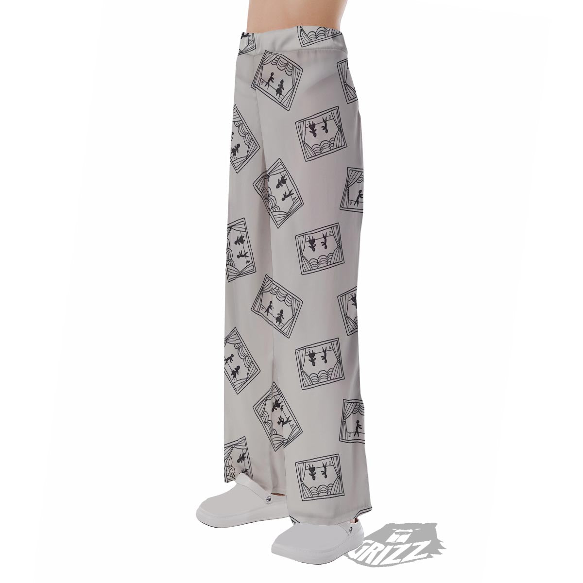 Stage Theater Print Pattern Pajama Pants-grizzshop