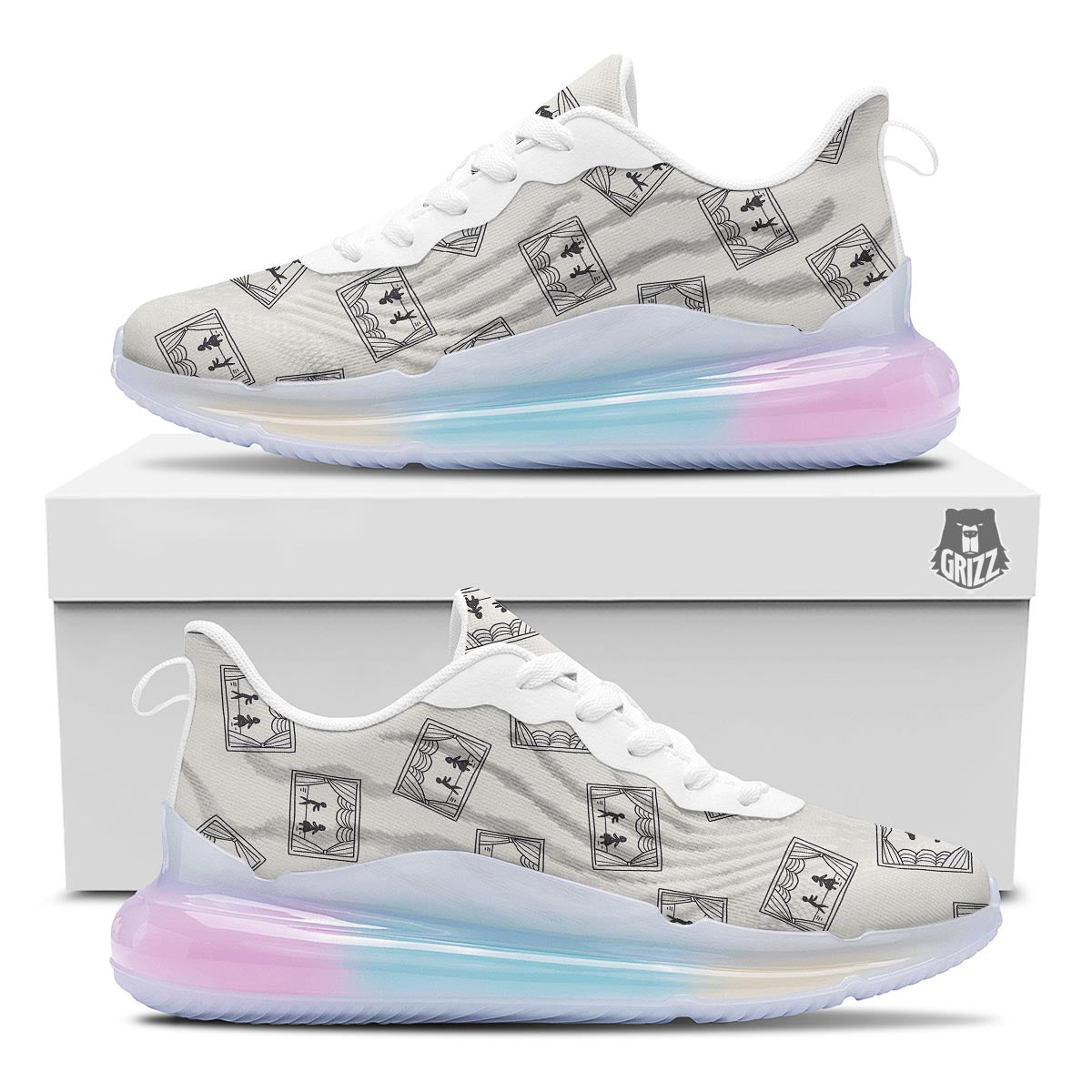 Stage Theater Print Pattern Running Sneakers-grizzshop