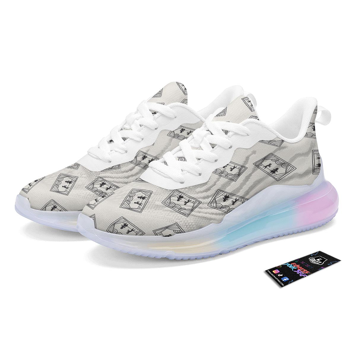 Stage Theater Print Pattern Running Sneakers-grizzshop