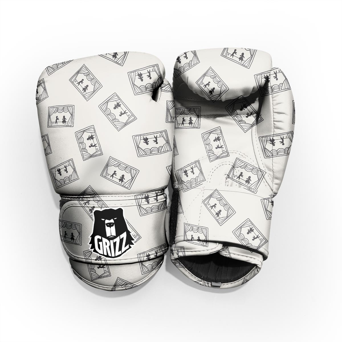 Stage Theater Print Pattern Sparring Gloves-grizzshop