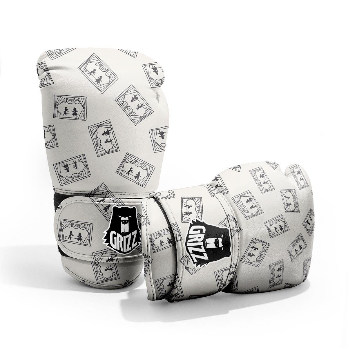 Stage Theater Print Pattern Sparring Gloves-grizzshop