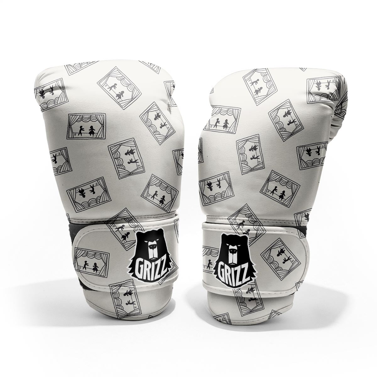 Stage Theater Print Pattern Sparring Gloves-grizzshop