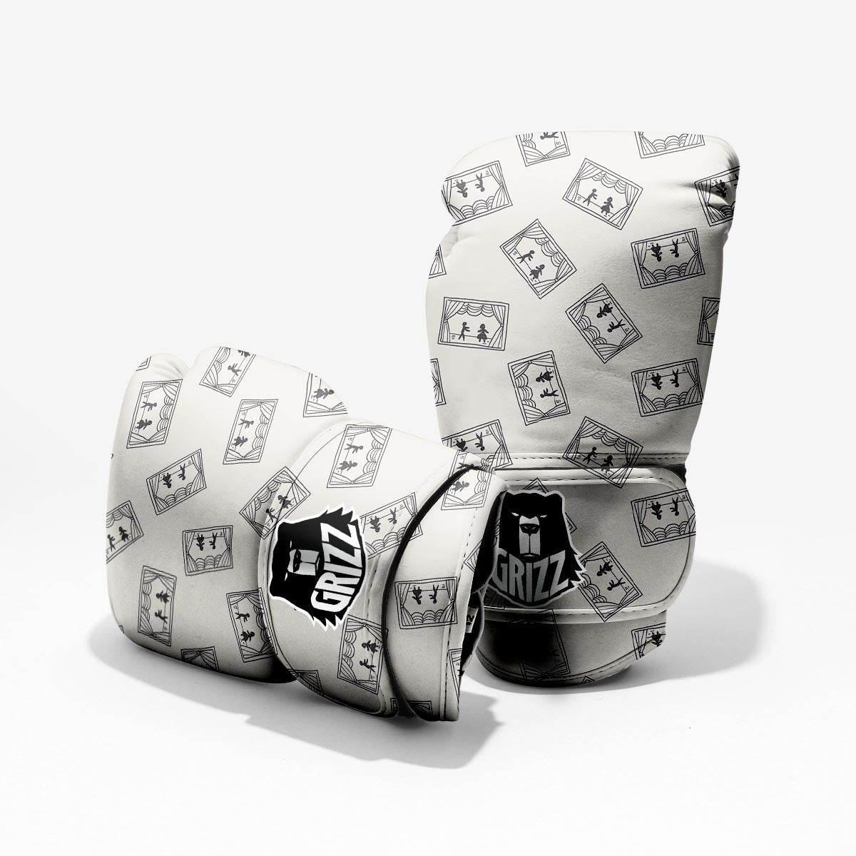 Stage Theater Print Pattern Sparring Gloves-grizzshop