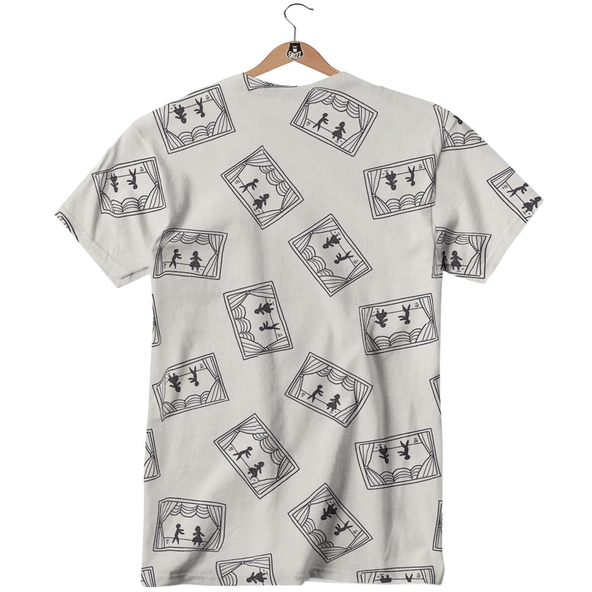 Stage Theater Print Pattern T-Shirt-grizzshop