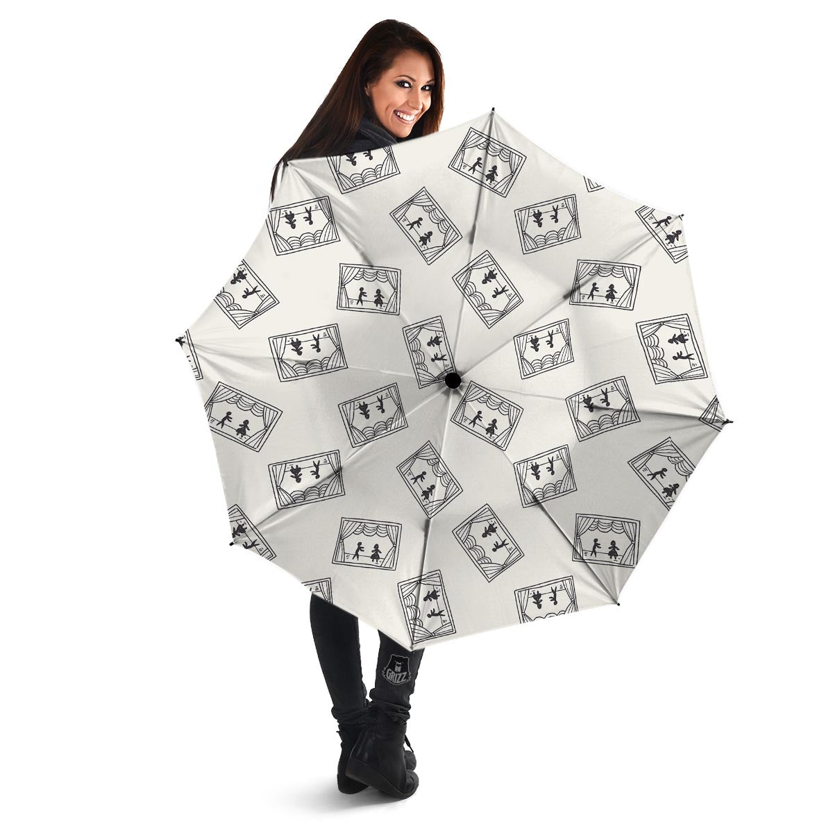 Stage Theater Print Pattern Umbrella-grizzshop