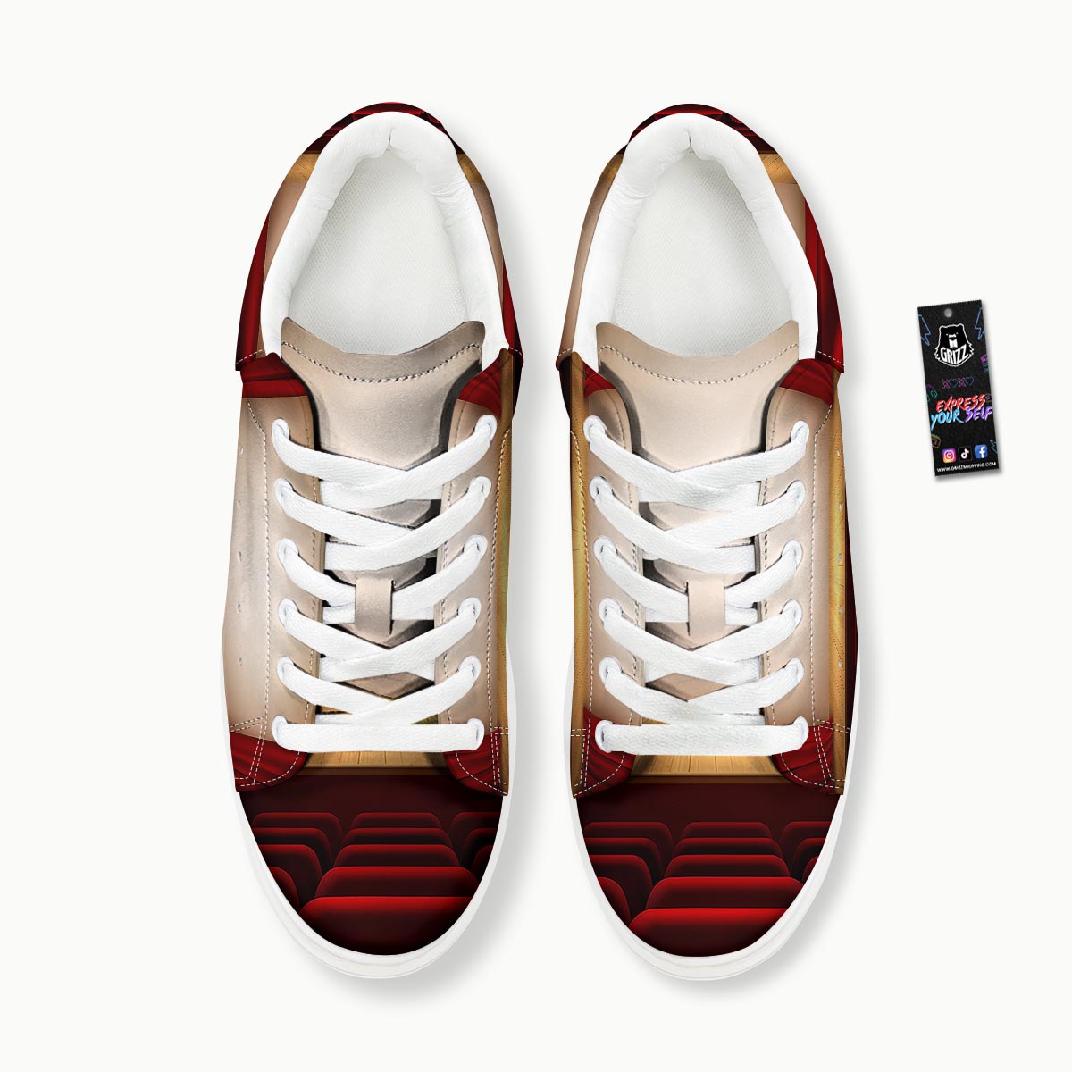 Stage Theater Print Platform Shoes-grizzshop