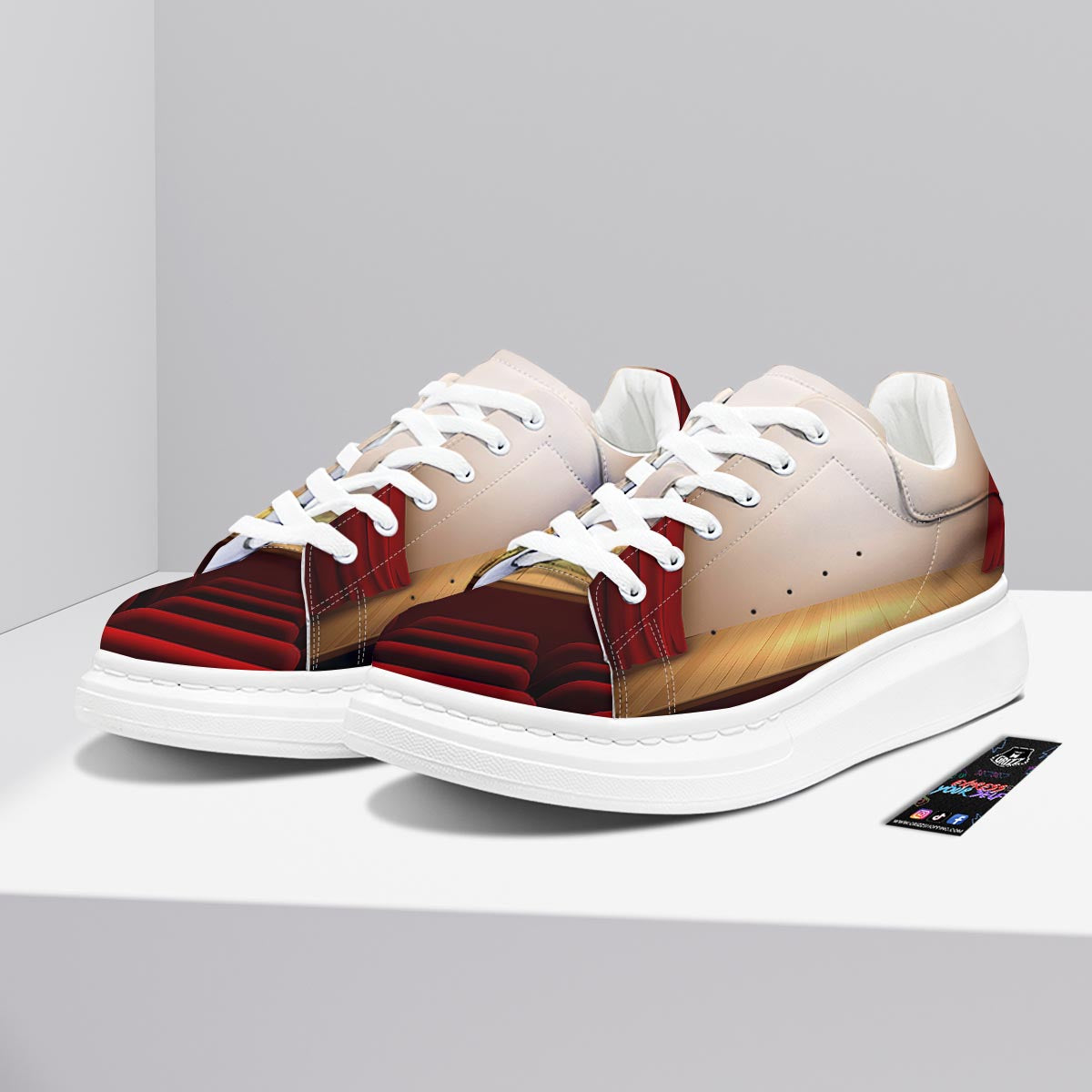 Stage Theater Print Platform Shoes-grizzshop