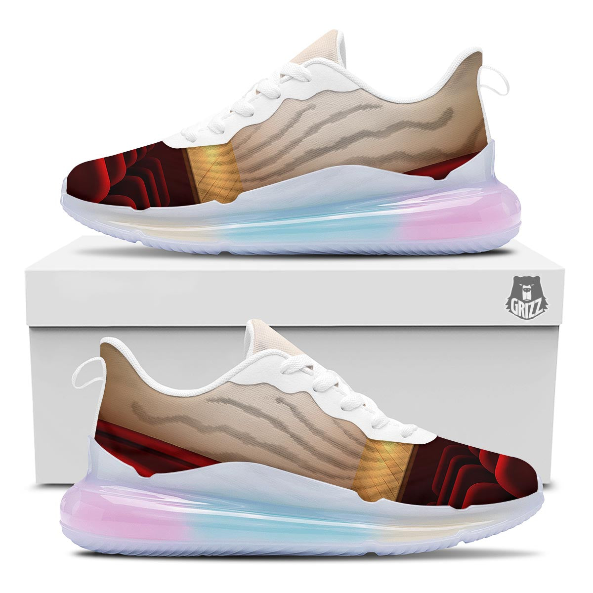 Stage Theater Print Running Sneakers-grizzshop
