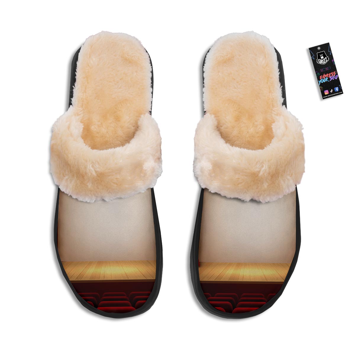 Stage Theater Print Slippers-grizzshop