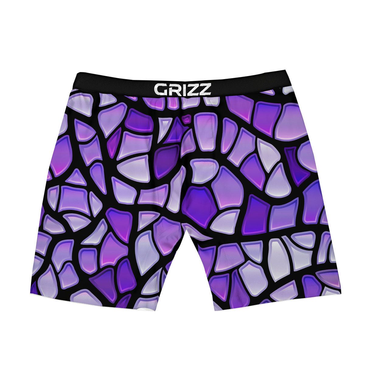 Stained Glass Mosaic Purple Print Boxer Briefs-grizzshop