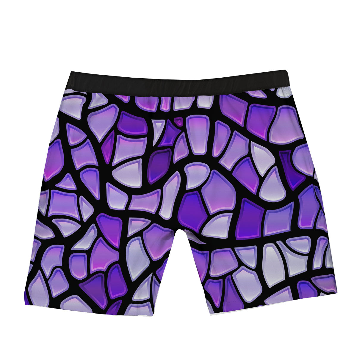 Stained Glass Mosaic Purple Print Boxer Briefs-grizzshop