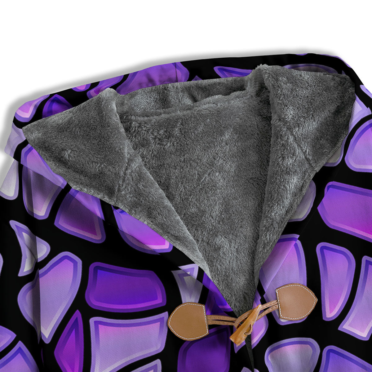 Stained Glass Mosaic Purple Print Men's Windbreaker Jacket-grizzshop