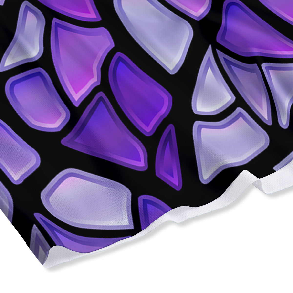 Stained Glass Mosaic Purple Print Mesh Shorts