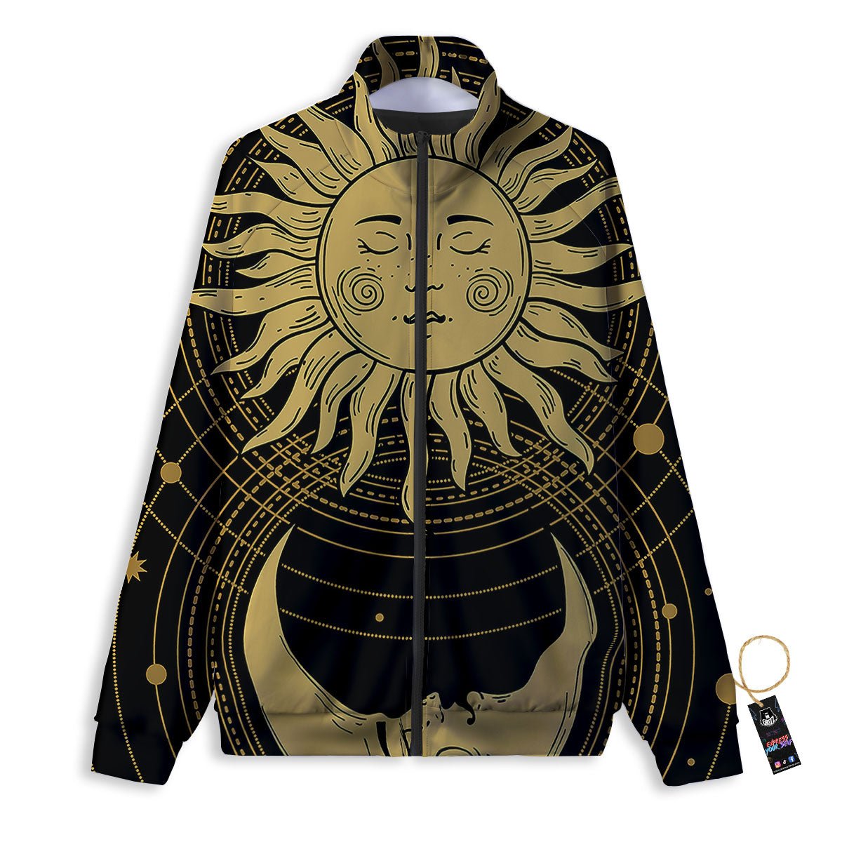 Stained Glass Mosaic Purple Print Track Jacket-grizzshop
