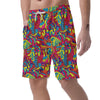 Stained Glass Psychedelic Trippy Men's Shorts-grizzshop