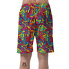 Stained Glass Psychedelic Trippy Men's Shorts-grizzshop