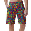 Stained Glass Psychedelic Trippy Men's Shorts-grizzshop