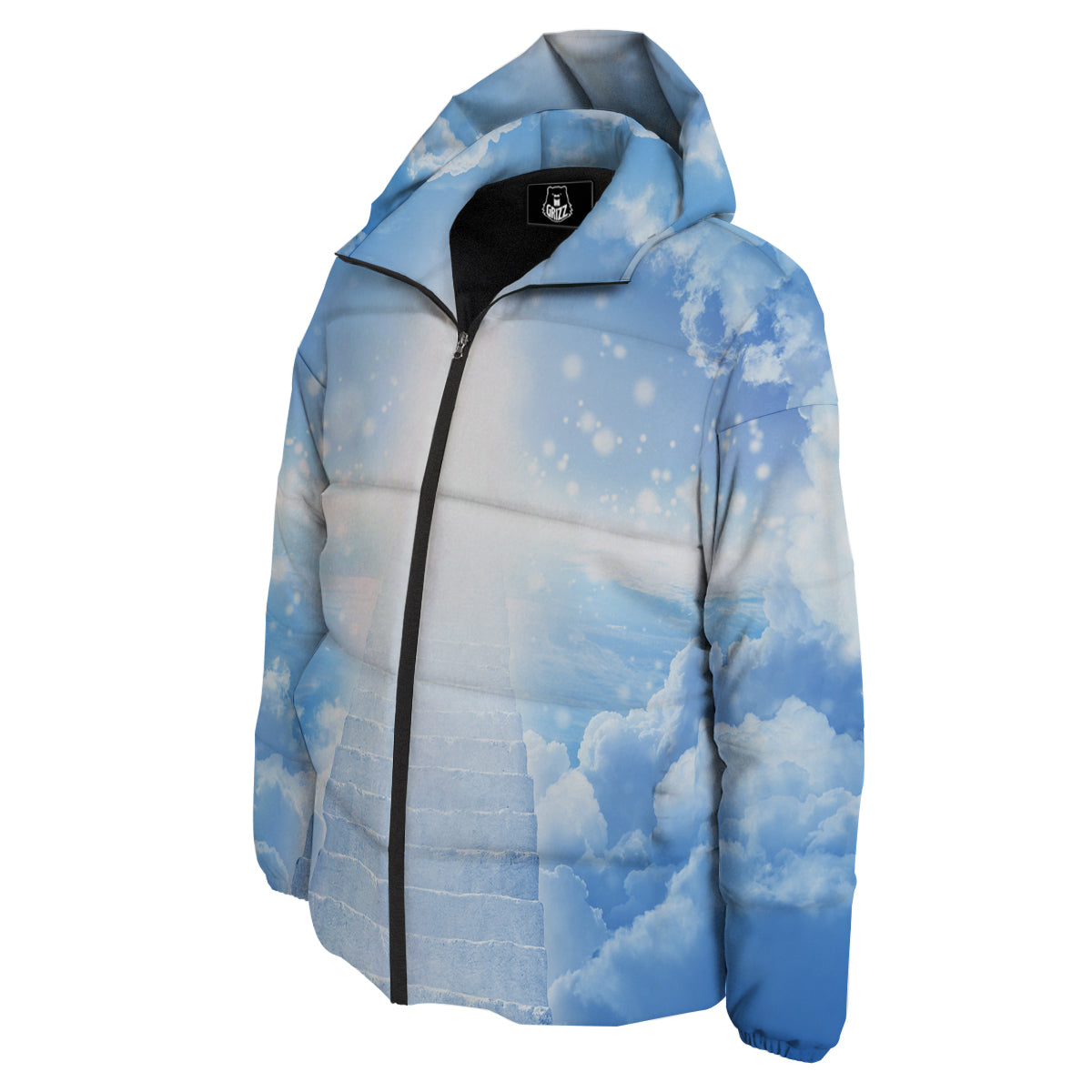 Stairs To Heaven Print Down Jacket-grizzshop