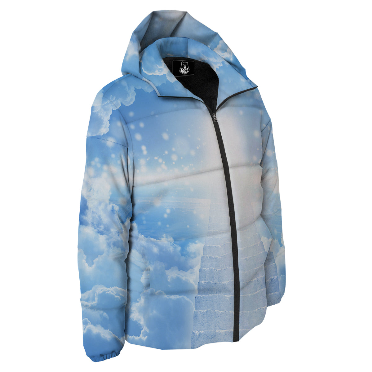 Stairs To Heaven Print Down Jacket-grizzshop