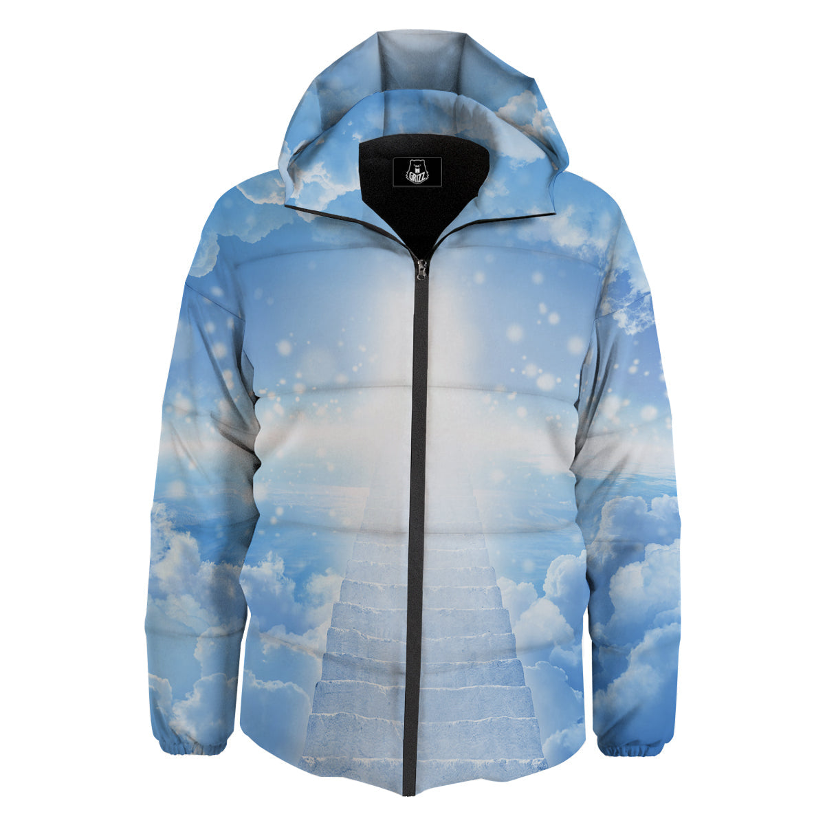 Stairs To Heaven Print Down Jacket-grizzshop