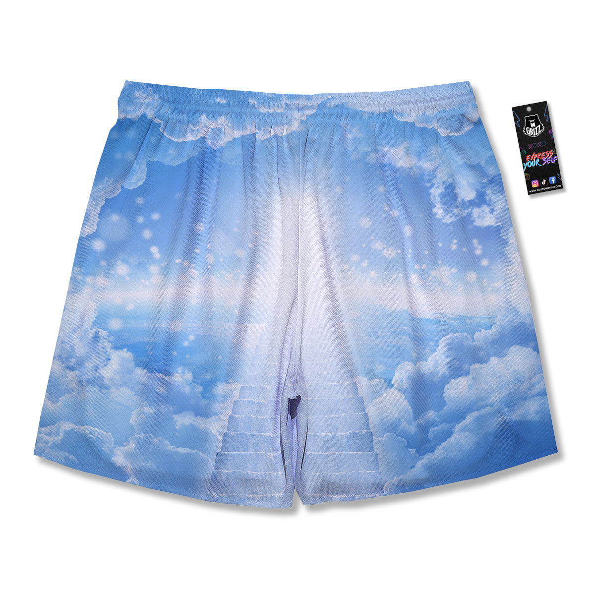 Stairs To Heaven Print Men's Running Shorts-grizzshop