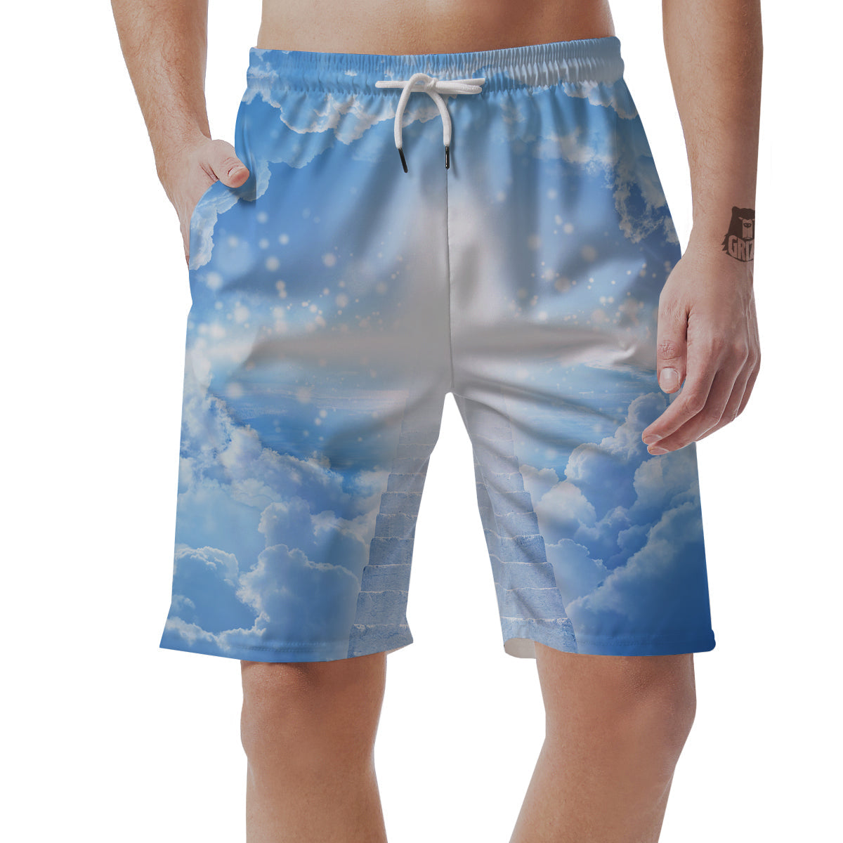 Stairs To Heaven Print Men's Shorts-grizzshop