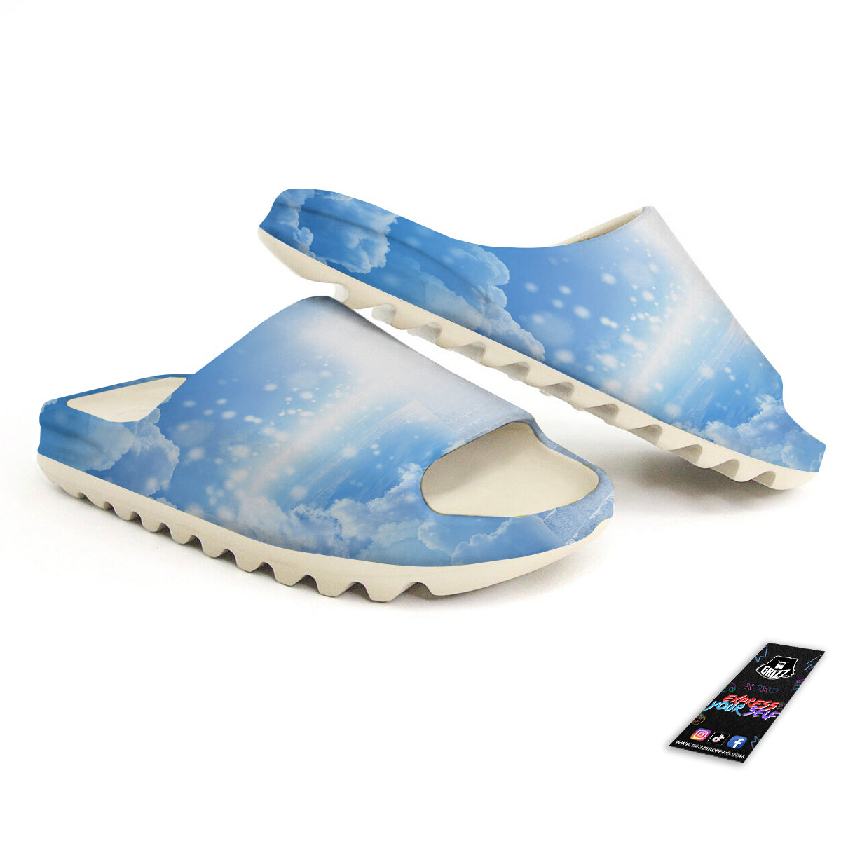 Stairs To Heaven Print Sandals-grizzshop