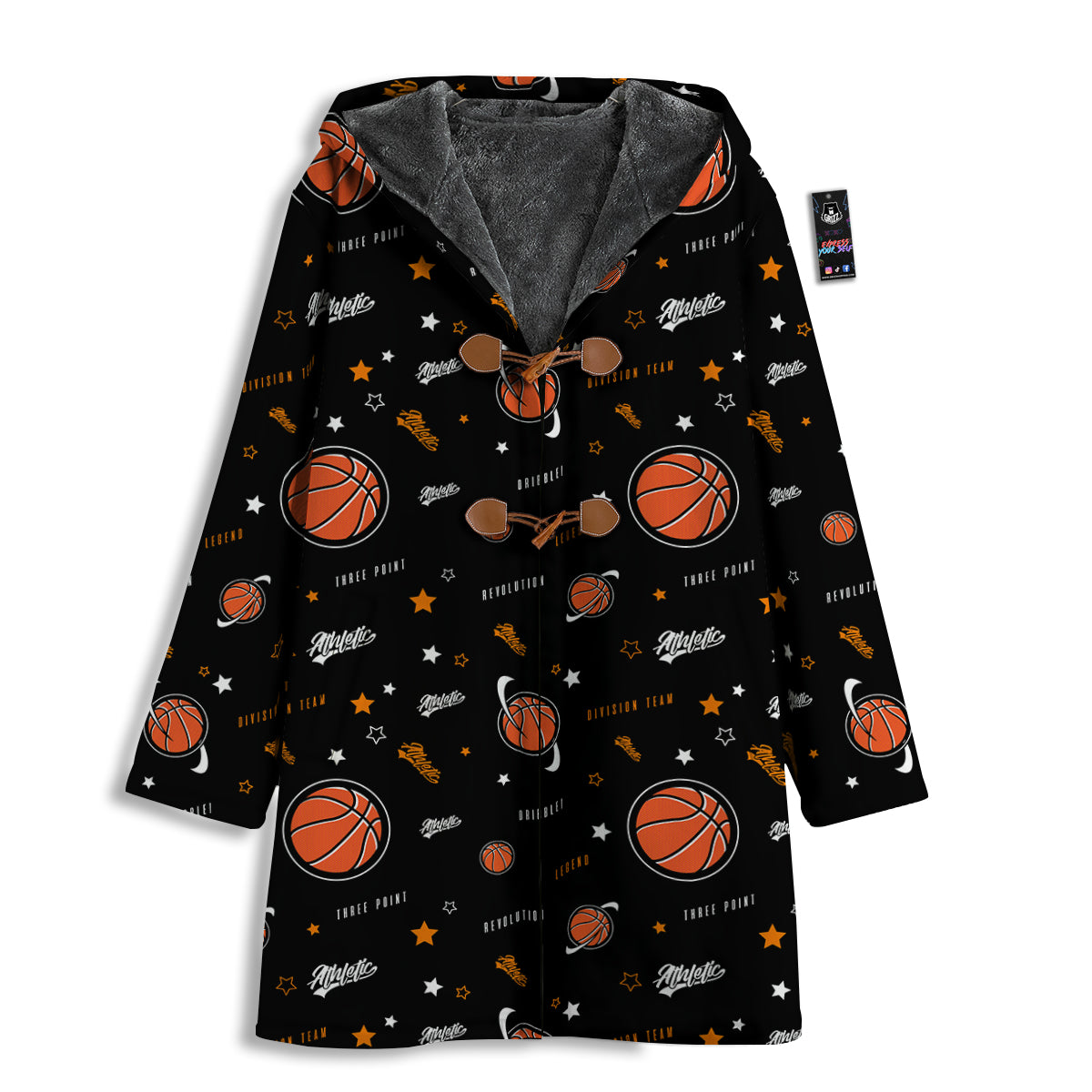 Star And Basketball Print Pattern Men's Windbreaker Jacket-grizzshop