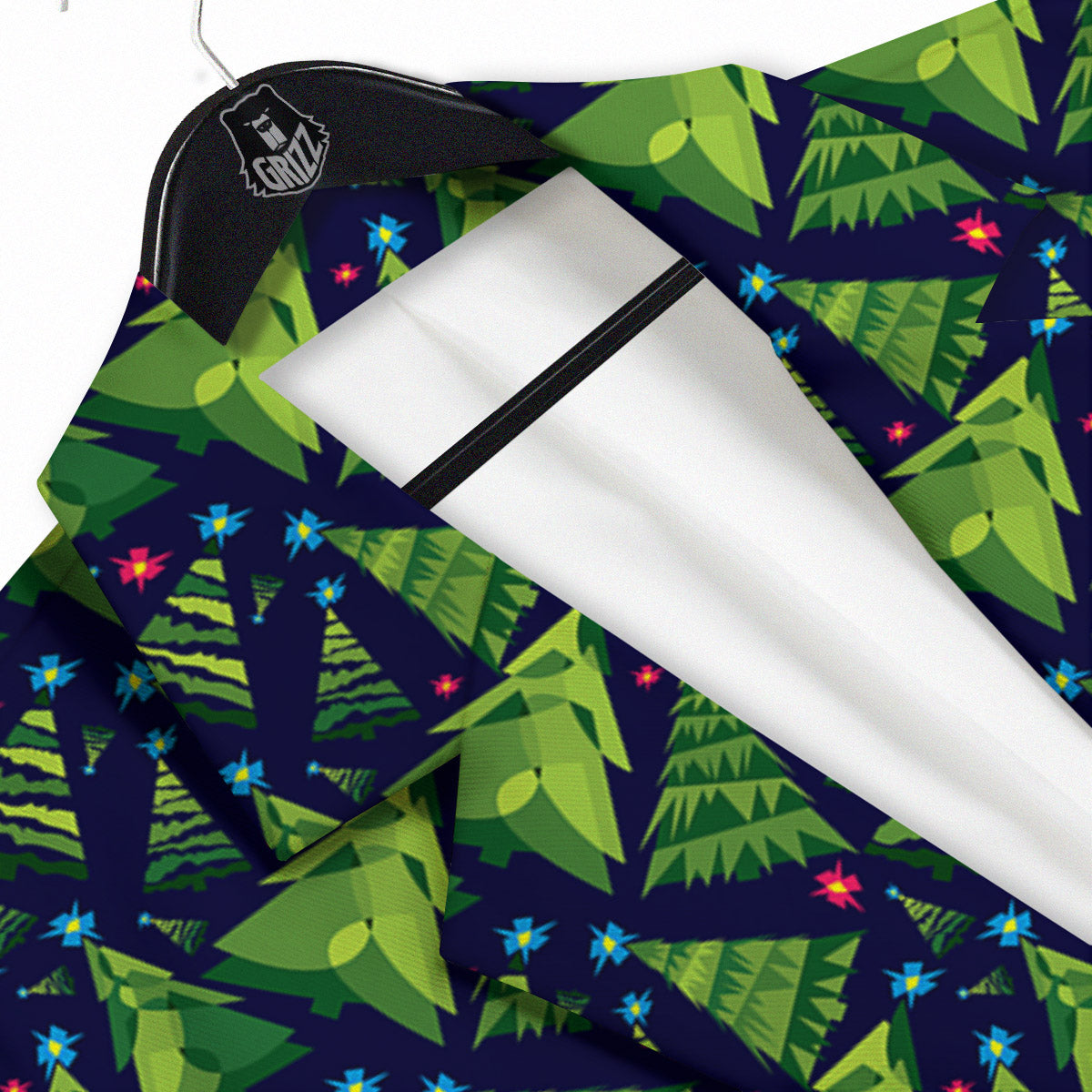 Star And Christmas Tree Print Pattern Men's Sport Coat-grizzshop