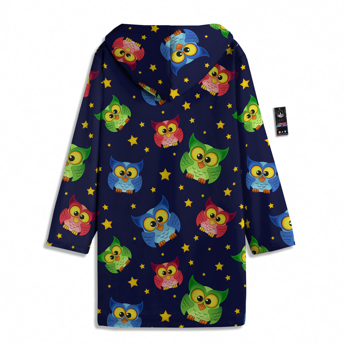 Star And Owl Print Pattern Men's Windbreaker Jacket-grizzshop