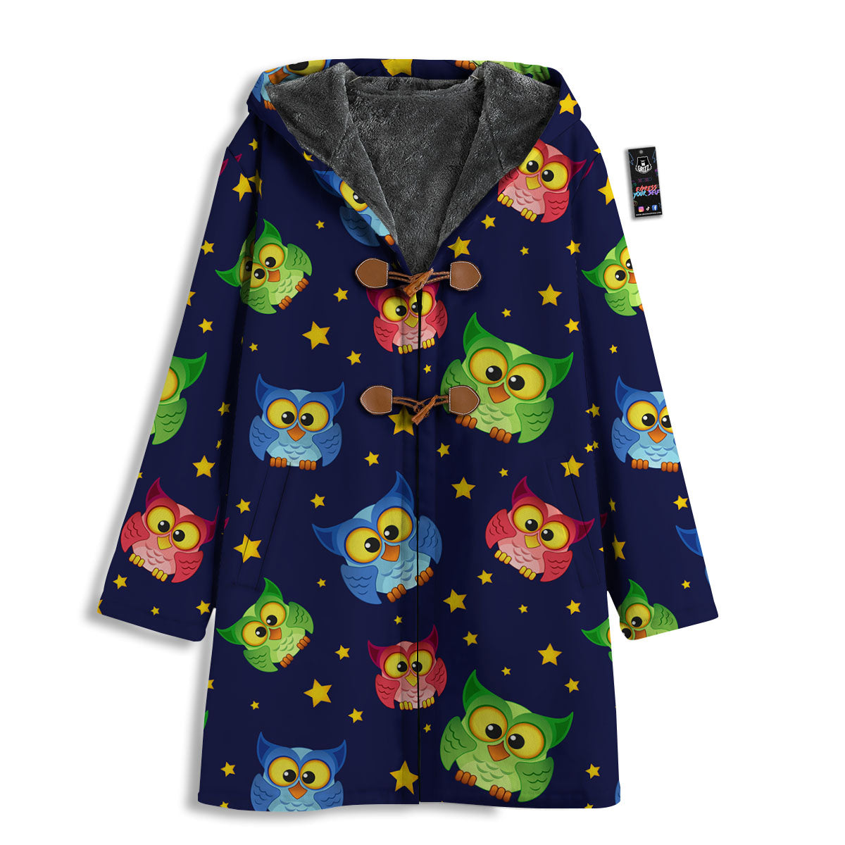 Star And Owl Print Pattern Men's Windbreaker Jacket-grizzshop