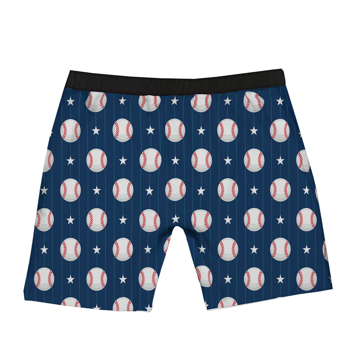 Star Baseballs Print Pattern Boxer Briefs-grizzshop