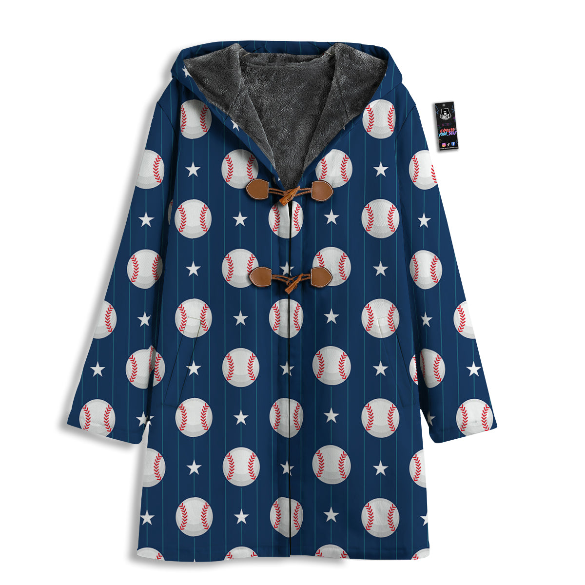 Star Baseballs Print Pattern Men's Windbreaker Jacket-grizzshop