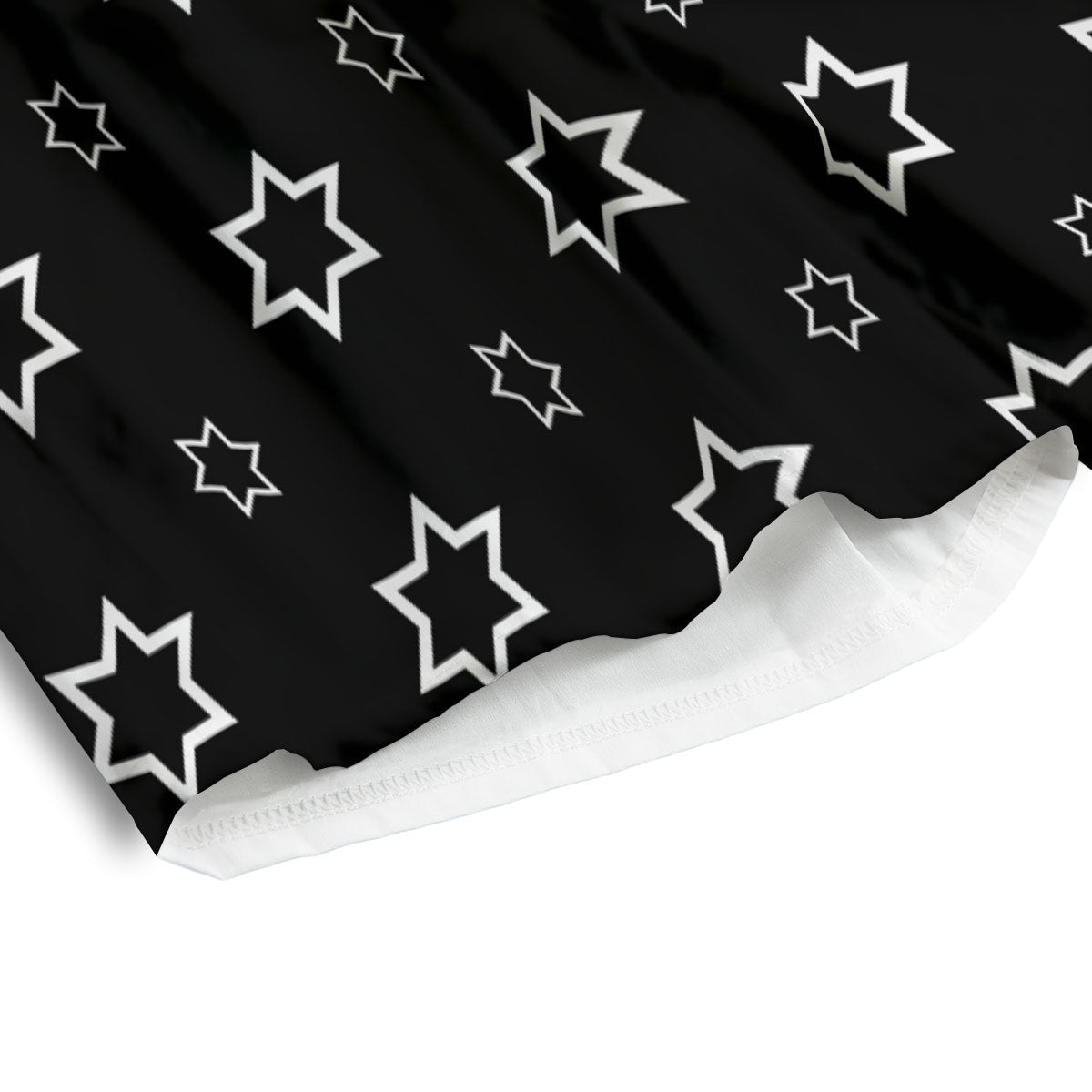 Star Black And White Print Pattern Men's Athletic Shorts