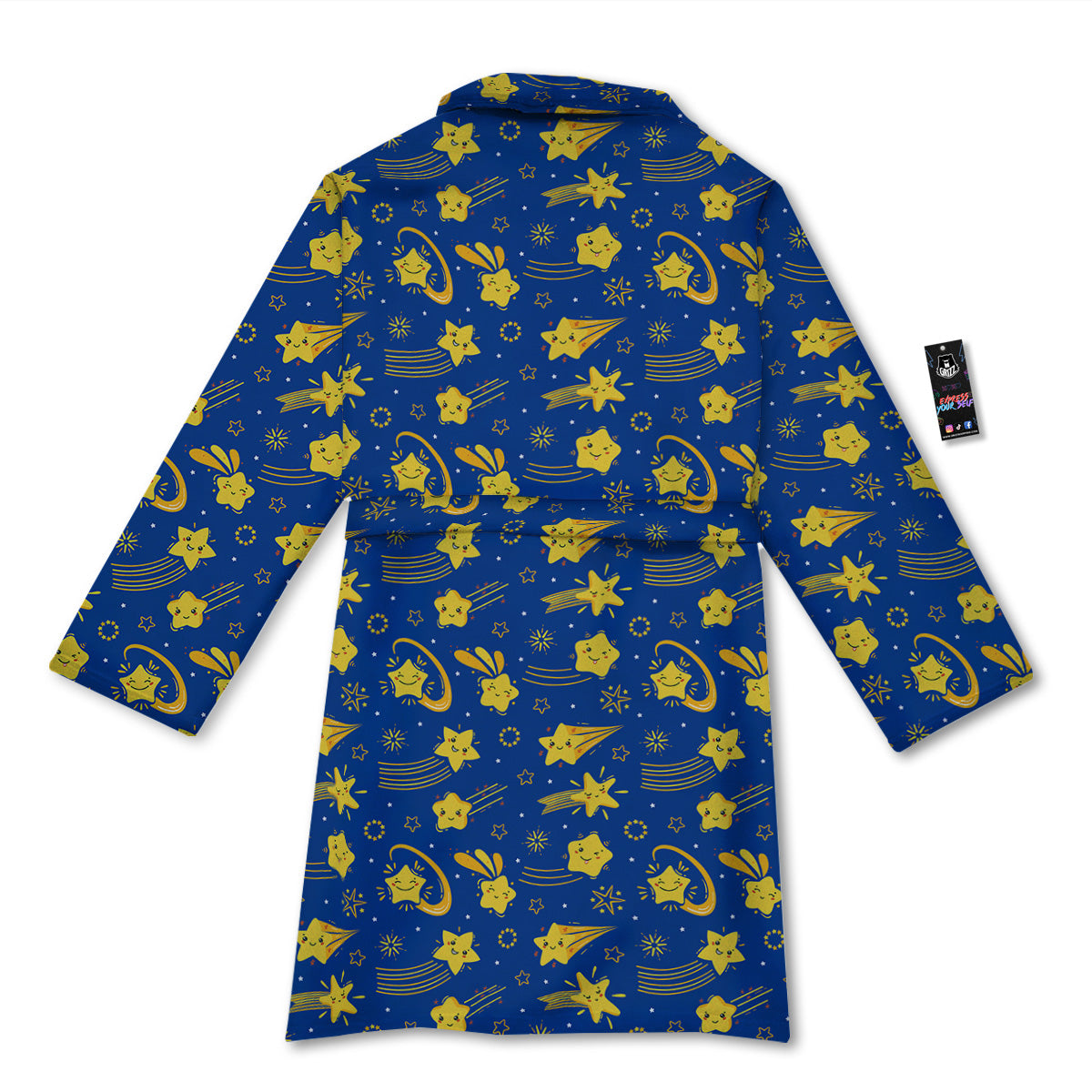 Star Cartoon Print Pattern Bathrobe-grizzshop
