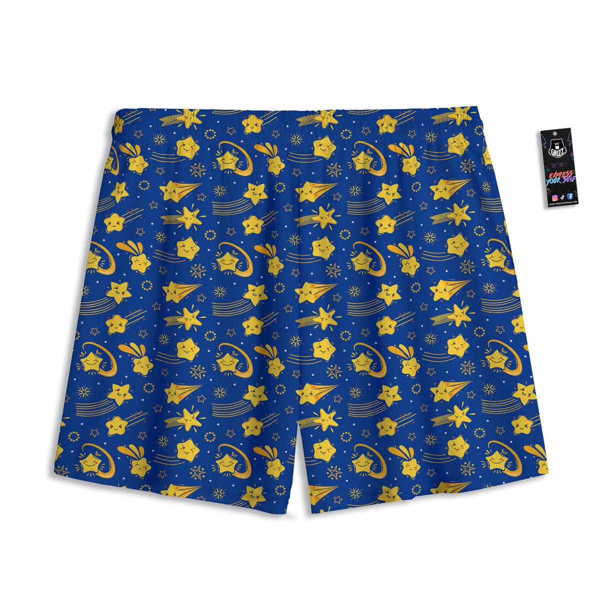 Skull Fire Print Mesh Shorts
