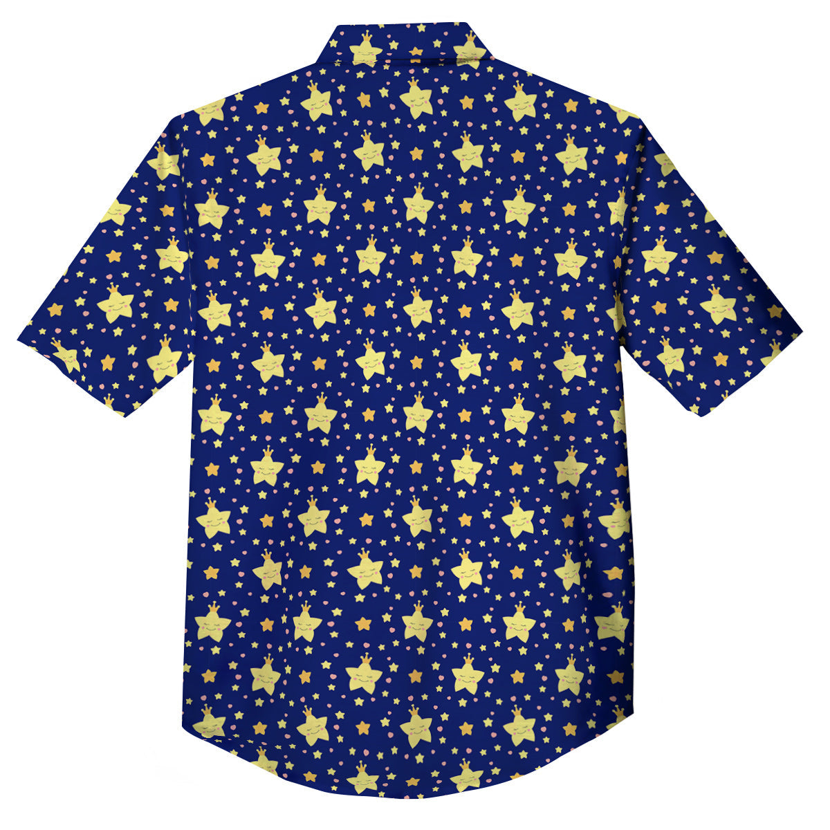Star Cute Print Pattern Button Up Shirt-grizzshop