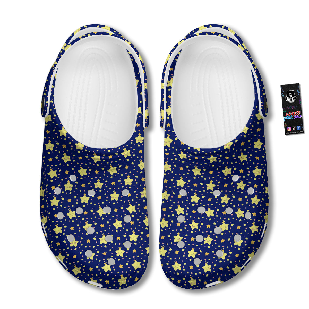 Star Cute Print Pattern Clog-grizzshop
