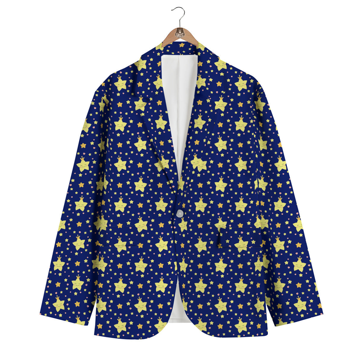 Star Cute Print Pattern Men's Blazer-grizzshop