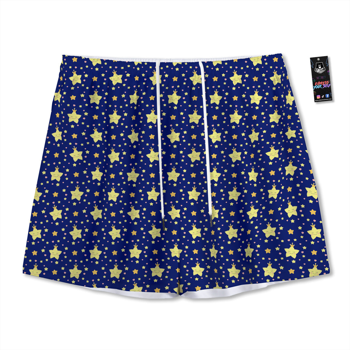 Star Cute Print Pattern Mesh Shorts