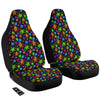 Star Disco Sparkles Print Pattern Car Seat Covers-grizzshop