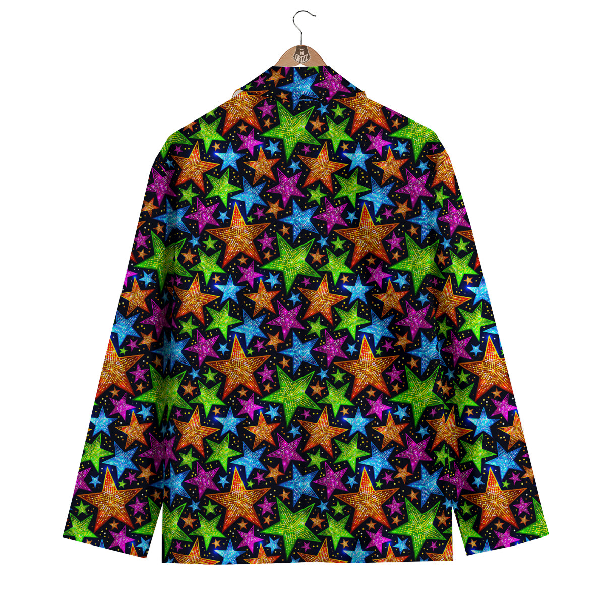 Star Disco Sparkles Print Pattern Men's Blazer-grizzshop