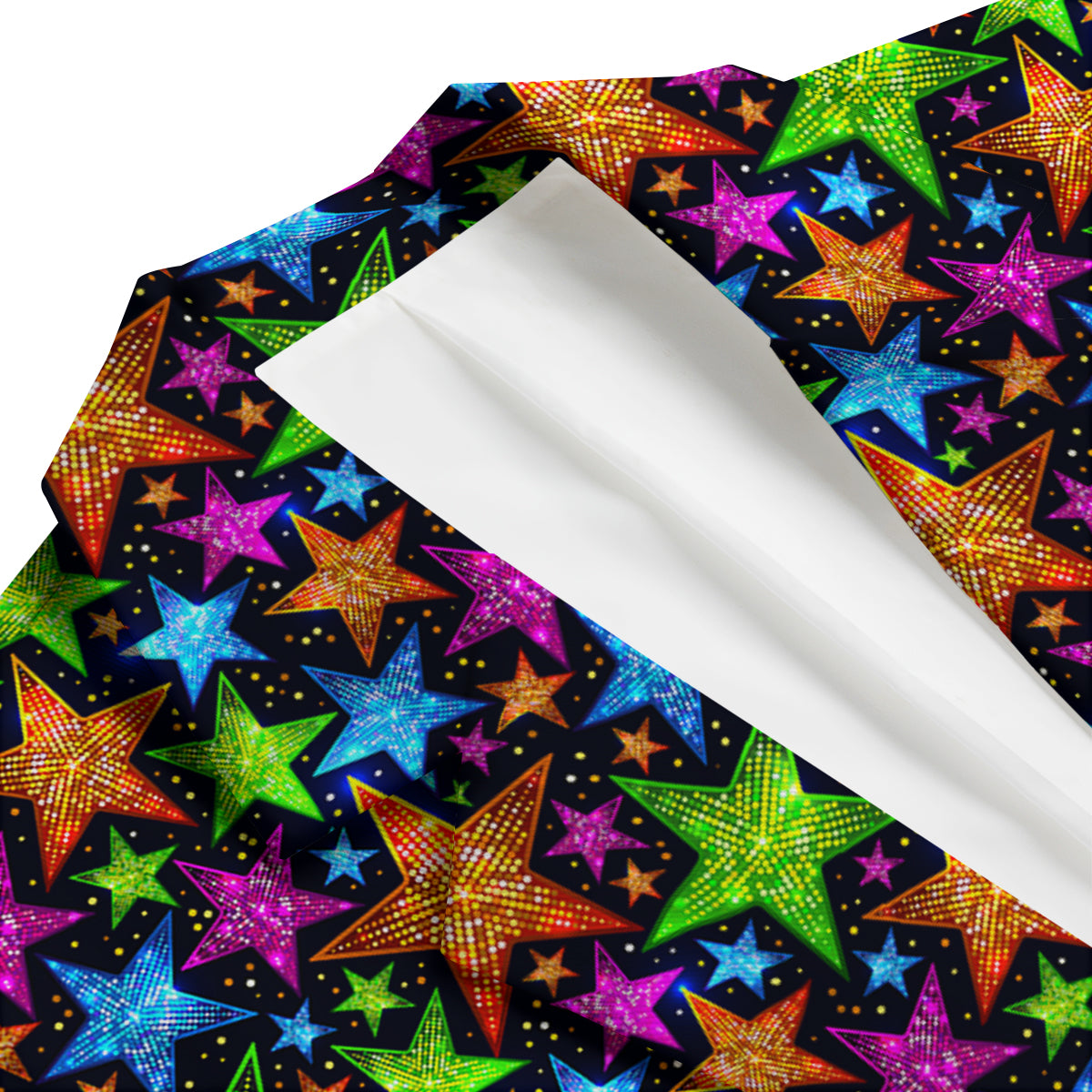 Star Disco Sparkles Print Pattern Men's Blazer-grizzshop