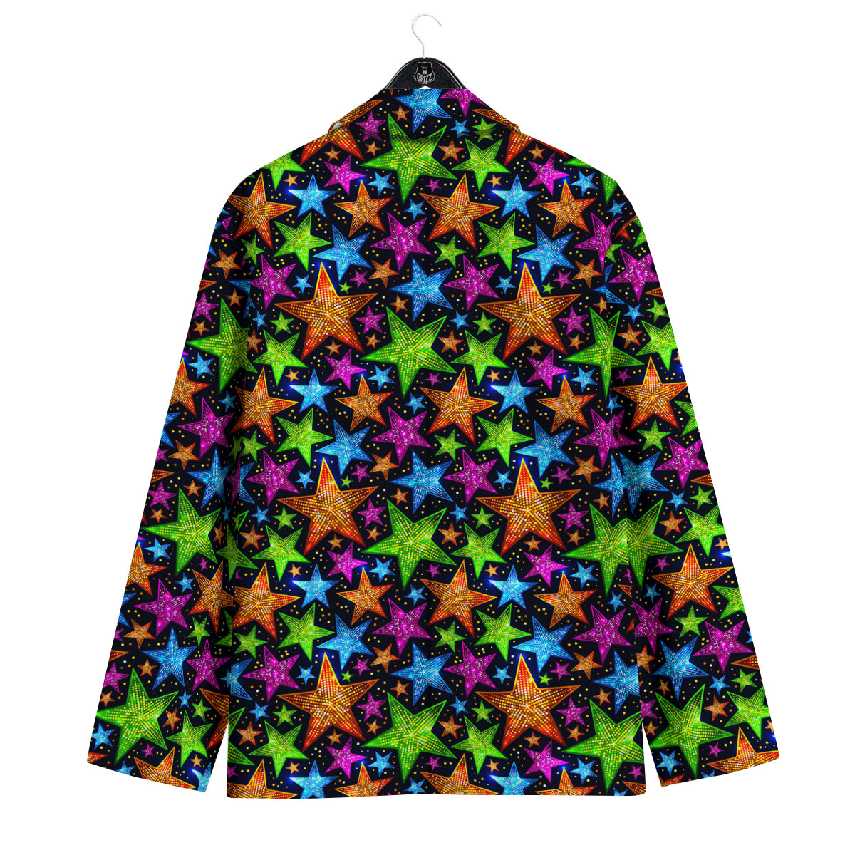 Star Disco Sparkles Print Pattern Men's Sport Coat-grizzshop