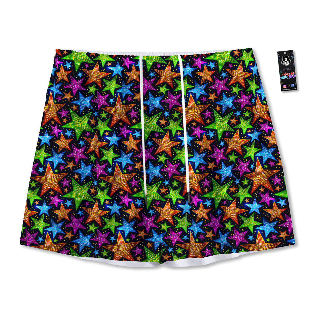 Snowman Cute Print Pattern Mesh Shorts