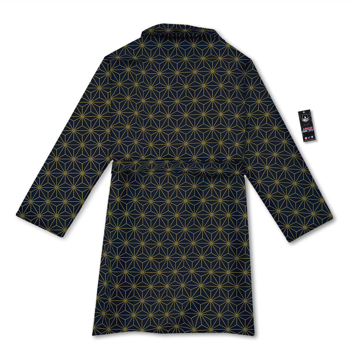 Star Geometric Print Pattern Bathrobe-grizzshop