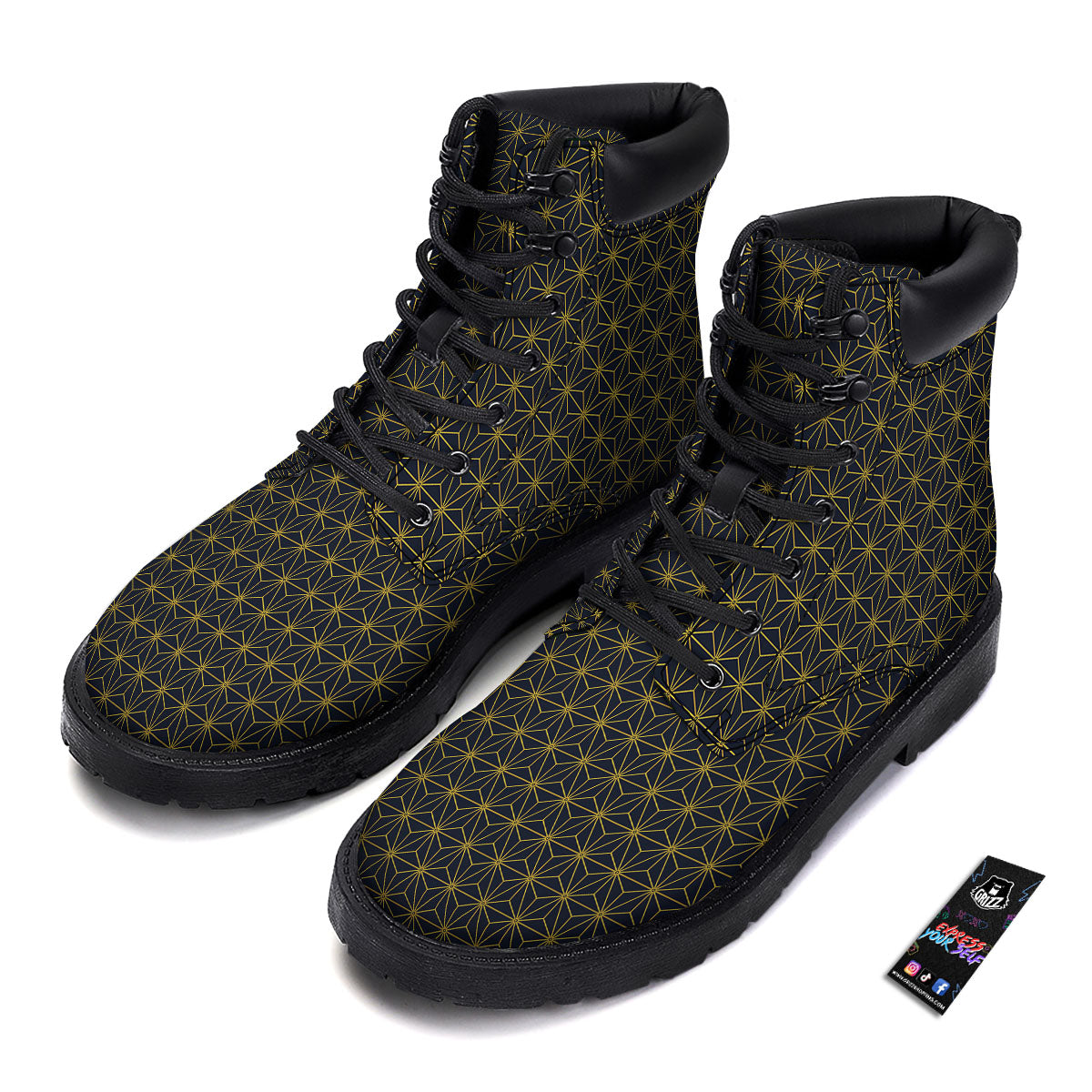 Star Geometric Print Pattern Boots-grizzshop