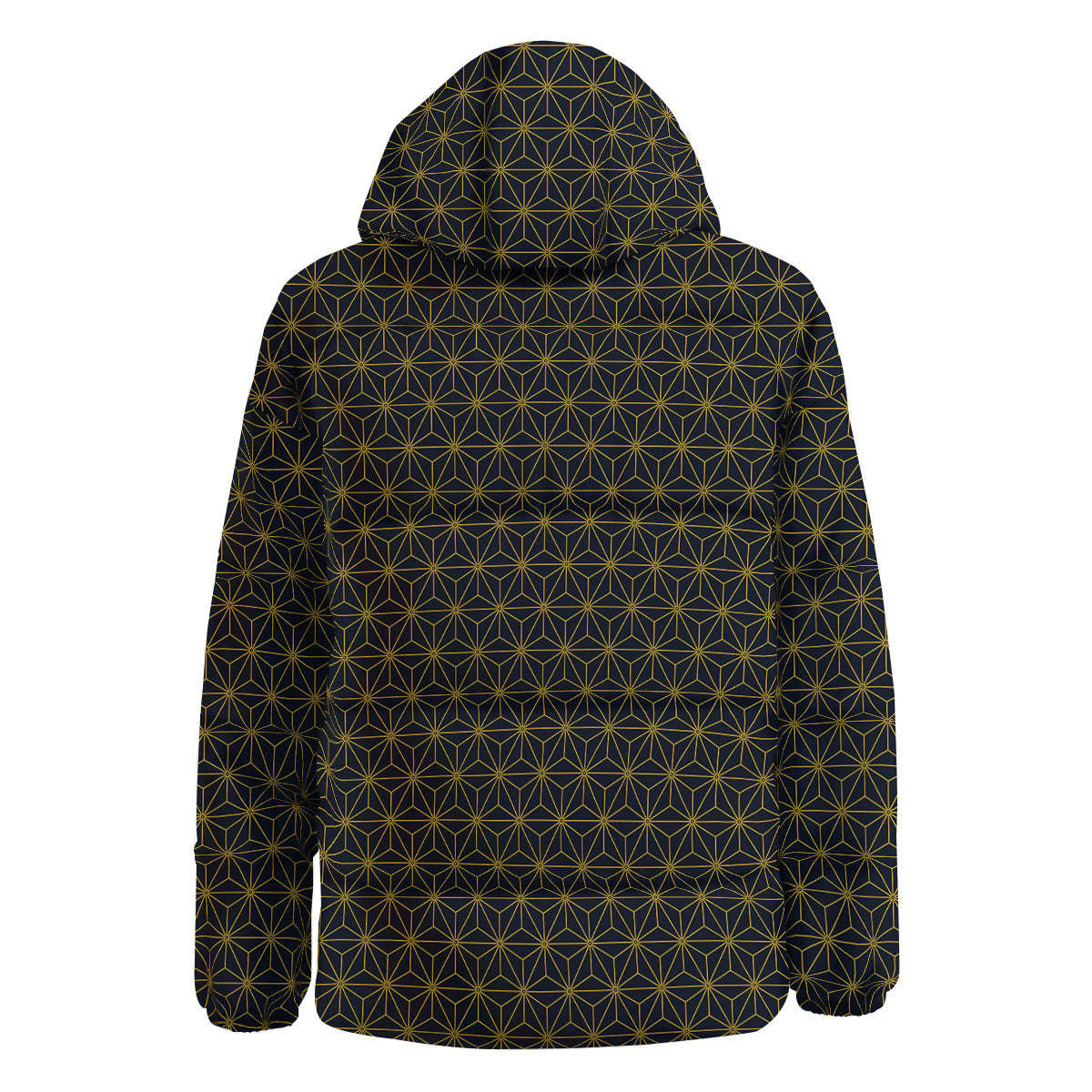 Star Geometric Print Pattern Down Jacket-grizzshop